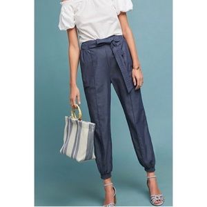 NWT Anthropologie Chambray Globetrotter Jogger